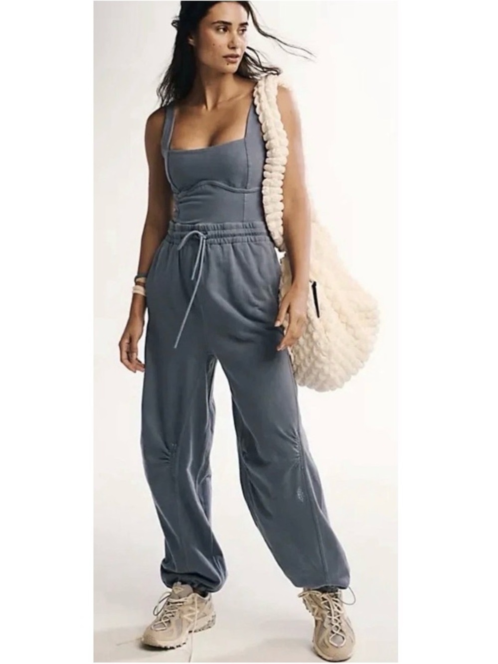 Sold Out Free People FP Movement Inbound One Piece Jumpsuit Sky Blue Small
